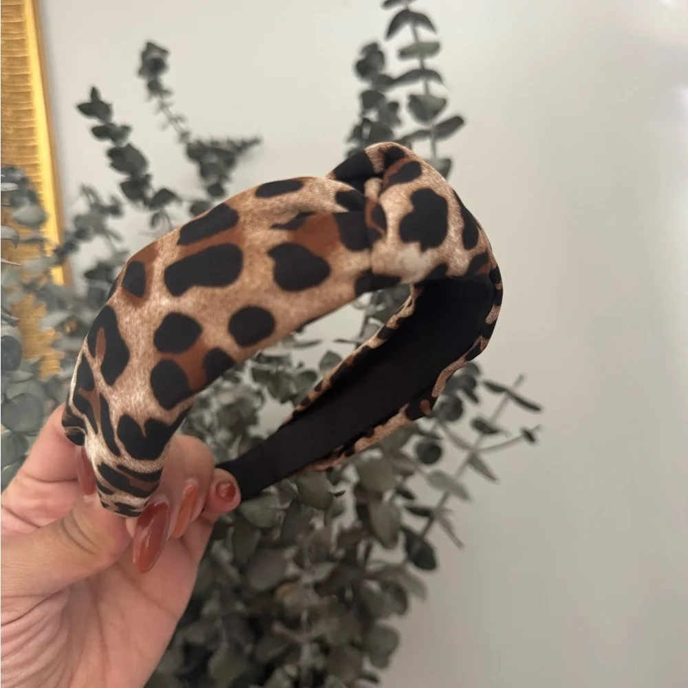 Leopard Print Knotted Padded Headband | Animal Print Hair Accessory | Boutique